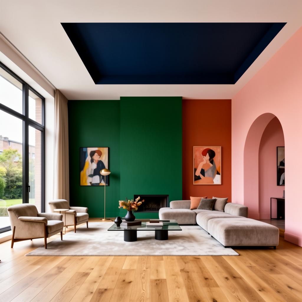 Beautifully painted modern home interior